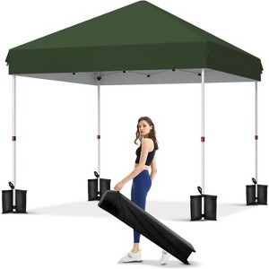 Nasitip 10x10 Pop Up Canopy Tent-Outdoor Canopy tz Set Up Heavy Duty Commercial Instant Tent Shelter, 3-Sidewall - 1 of 4