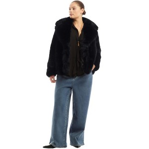 June + Vie by Roaman's Faux Fur Coat - 1 of 4