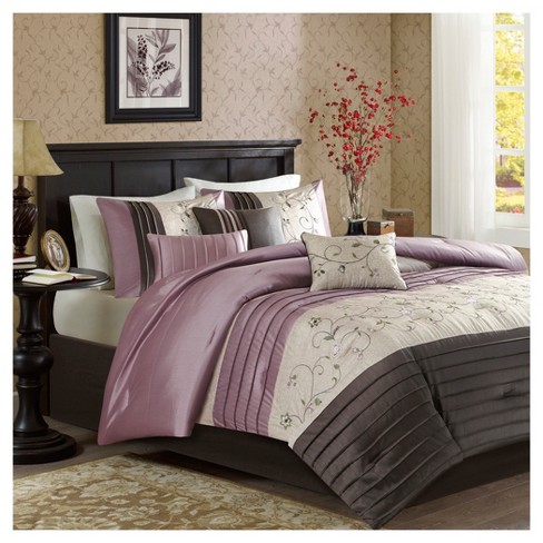 purple california king bed sets