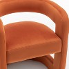 SEYNAR Modern Velvet E-Shaped Open Back Dining chair Set of 6 - 4 of 4