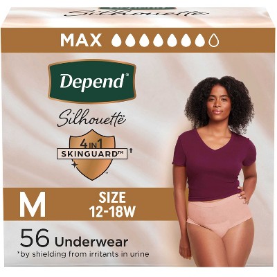 Depend Silhouette Incontinence & Postpartum Underwear for Women - Maximum Absorbency