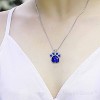 Maya's Grace Birthstone Paw Print Pendant Necklace, Rhinestone Gemstone, Pendant Necklace for Women - 3 of 4