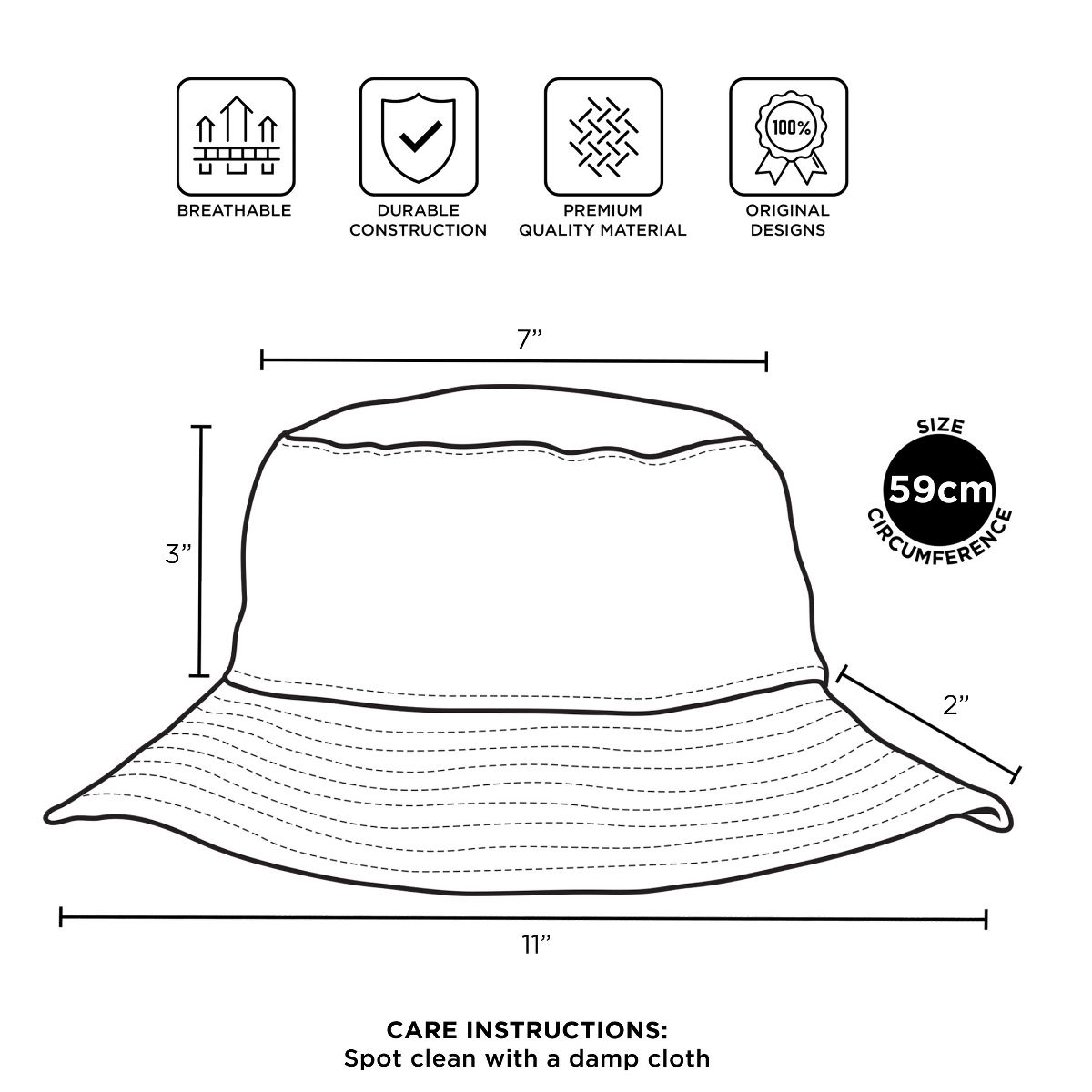 Harry Potter Bucket Hat for Kids, Boy and Girl Sun Hat Ages 4-7 Years 100% Cotton for Summer Teen Youth Beach Hat - thumbnail 7
