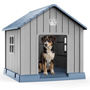 Gulches Multi-Pet PP Kennel Waterproof/Mildew-Proof/UV-Protected, 4 Grass Fixing Nails, 2 Top Vents, 5 Pressure-Sharing Base Columns - 1 of 4