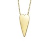 Guili 14K Gold Plated Elongated Modern Heart Necklace, featuring shiny Cubic Zirconia for a chic layering piece that adds timeless beauty. - 3 of 3