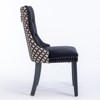 AZL1 Life Concept Accent Chairs Armless 2 Pcs Tufted Velvet Leisure Chair with Polka Dots Modern Vanity for Bedroom, Black, 25.5"*19.7"*37.4" - 4 of 4