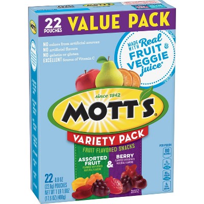 Mott's Assorted Fruit and Berry Variety Pack  - 22ct