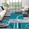 Modern Geometric Rugs, Machine Washable Low Pile Non-Slip Rugs, Modern Stain Resistant Indoor Rugs, Living Room, Bedroom - 2 of 4
