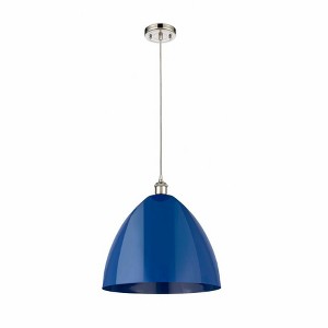 Plymouth Dome - 1 Light Cord Hung Mini Pendant In Industrial Style-18.75 Inches Tall and 16 Inches Wide - 1 of 1