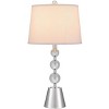 Cal Lighting Amersfoort 100W Crystal/Metal Table lamp with Taper Drum hardback Fabric Shade. Priced and Sold as Pairs - 3 of 4
