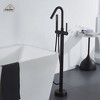 CASAINC Single-Handle High Arch Floor Mounted Freestanding Tub Faucet with Hand shower - 3 of 4