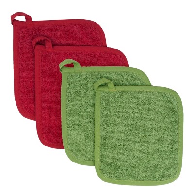 John Ritzenthaler Co. Ritz Variety 4-Pack Terry Pot Holder Set