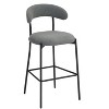 Grey Counter Height Bar Stools Teddy Fabric Cover Kitchen Island Counter Bar Stools - 2 of 4
