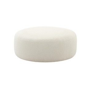 TOV Furniture Broohah Upholstered Ottoman Cream 39.2"W x 39.2"D x 14.9"H - 1 of 4