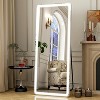 Rectangular Full Length Mirror with LED Lights, Standing or Wall-Mounted Full Body Mirror with Stand - 3 of 4