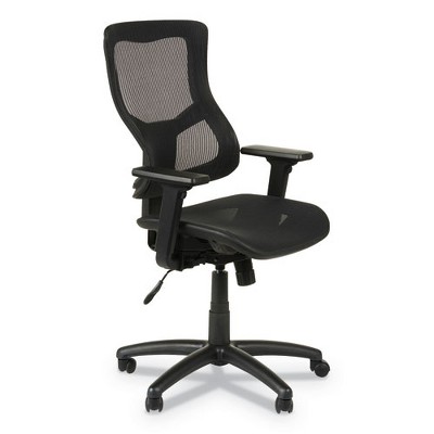 Alera Alera Elusion II Series Suspension Mesh Mid-Back Synchro Seat Slide Chair, Supports 275 lb, 16.34" to 20.35" Seat, Black