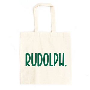City Creek Prints Rudolph Bold Canvas Tote Bag - 15x16 - Natural - 1 of 2