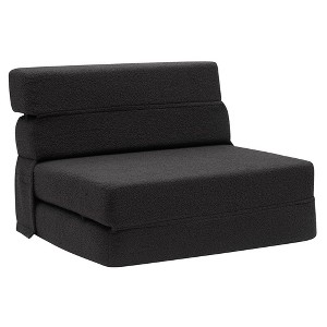 3-in-1 Convertible Folding Sleeper Chair Sofa Bed Lazy Couch with Pillow Fabric for Living Room - 1 of 4