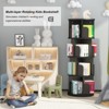 Rotating Bookshelf, 4-Tier Bookcase Storage Rack for Kids & Adults, Corner Spinning Book Shelf for Small Space, Wood Revolving Bookcase Organizer - 3 of 4