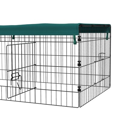 Pawhut Small Animal Playpen, Pet Playpen Yard Fence For Rabbits