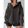 Womens Hoodies Oversized V Neck Sweatshirts Long Sleeve Pullover Casual Fall Teen Girls Preppy Clothes - 2 of 4