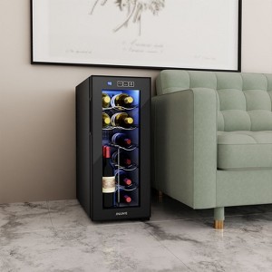 Famapy 12 - Bottle Wine and Beverage Cooler,Mini Freestanding Wine Cellars: Your Ideal Storage Solution - 1 of 4