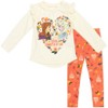 Disney Princess Anna Elsa Frozen Girls Graphic T-Shirt and Leggings Outfit Set Toddler to Big Kid - 2 of 4