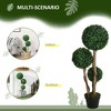 Gulches Artificial Plants - 3 Ball Boxwood Topiary Tree for Indoor & Outdoor Elegance - 4 of 4