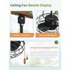 Arceso 18" Caged Black Gazebo Fan with Light and Remote, App Control, Quiet DC Motor and Waterproof with Pull Chain for Outdoor - 2 of 4