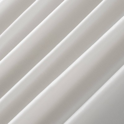 Pearl White Faux Silk Blackout Curtain Panel 50" x 95"