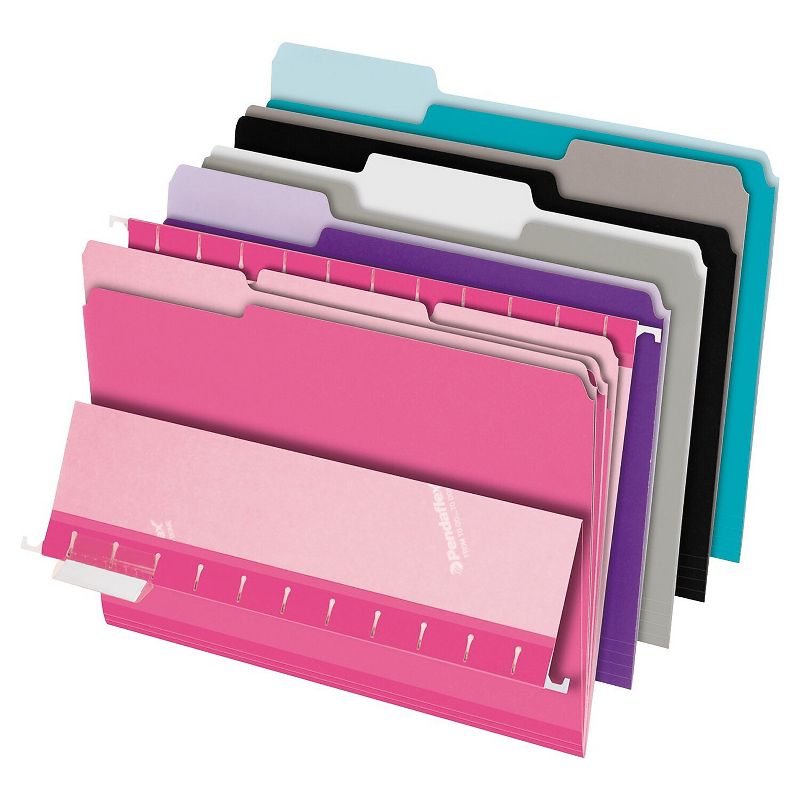 Pendaflex Interior File Folders 1/3 Cut Top Tab Letter Pastel Assortment 100/Box 421013ASST2, 2 of 4