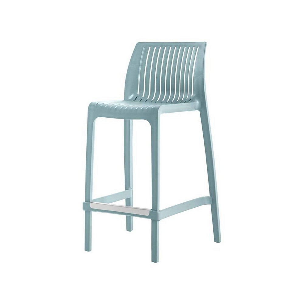 Photos - Chair Lagoon Milos Resin Stackable Outdoor Patio Counter Stool Baby Blue 