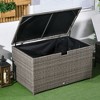 Okak 113/175 Gallon Waterproof Deck Box with Lockable Lid, Storage Containers with Inner Liner Garden Tools, Patio Furniture - 3 of 4