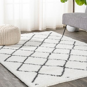 Cami Moroccan Style Diamond Shag Area Rug  - JONATHAN Y - 1 of 4