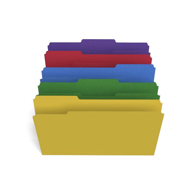 MyOfficeInnovations Colored 3-Tab File Folders Legal Assorted Colors 100/pack 344939, 3 of 4