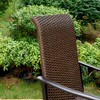 3pc Patio Conversation Set with Wicker Rattan Chairs & Square Coffee Table with Umbrella Hole - Captiva Designs - 4 of 4