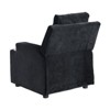 Yinvani Black Velvet Child Recliner Chair with Two Cup Holders - 3 of 4