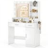 SEVOBAL Vanity Tables Vanity Simple Set Integrated Organization Stylish Elegant Durable Design For Room, White, 39.87"*15.67"*58.07" - 2 of 4