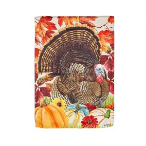 18.0 Inch Turkey Garden Flag Thanksgiving Pumpkins Garden Flags - 1 of 3