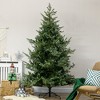 Whisen 7.5FT Artificial Christmas Tree with 1288 Branches, Auto Open, Steel Base, Wide Shape - Green - 2 of 4