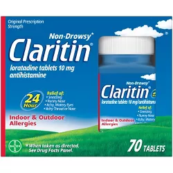 Claritin Allergy Relief 24 Hour Non-Drowsy Loratadine Tablets - 70ct