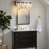 YANSUN 24 in. 4-Light Brushed Nickel Integrated LED Bathroom Vanity Light Fixture Dimmable with White/Neutral/Warm Light Nickel - 2 of 4