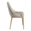 Best Master Furniture,Armless Taupe Dining Chairs with Wood-Look Legs - Set of 2 - 4 of 4