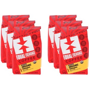 Equal Exchange Coffee Whole Bean Ethiopian - Case of 6 - 12 oz - 1 of 2