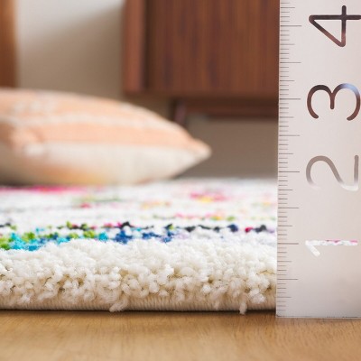 Fiesta Multicolor High Pile Shag Area Rug