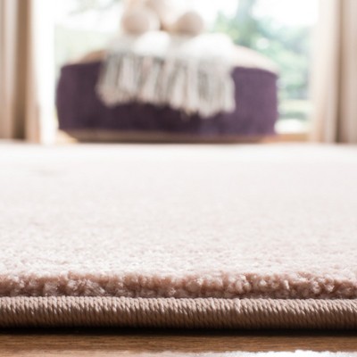 Pink/Ivory Hand-Knotted Square Kids Rug, Synthetic, 39" x 63"