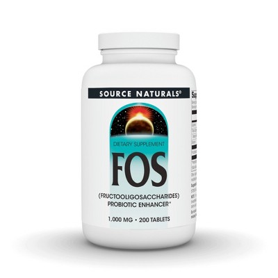 FOS Probiotics Enhancer 1000mg by Source Naturals, Inc.  -  200 Tablet