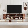 GustoWave Modern TV Console Table, Entertainment Center with Storage &  Sliding Door for Living Room, Bedroom, Office - 4 of 4