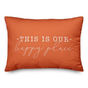 Creative Products This Is Our Happy Place Orange 14x20 Indoor / Outdoor Pillow - 1 of 4