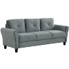 Vynxaria Luxurious Velvet Sectional Sofa for Living Room, Bedroom & Small Spaces - 2 of 4